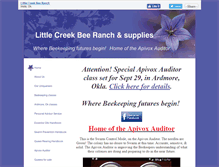 Tablet Screenshot of littlecreekbeeranch.com